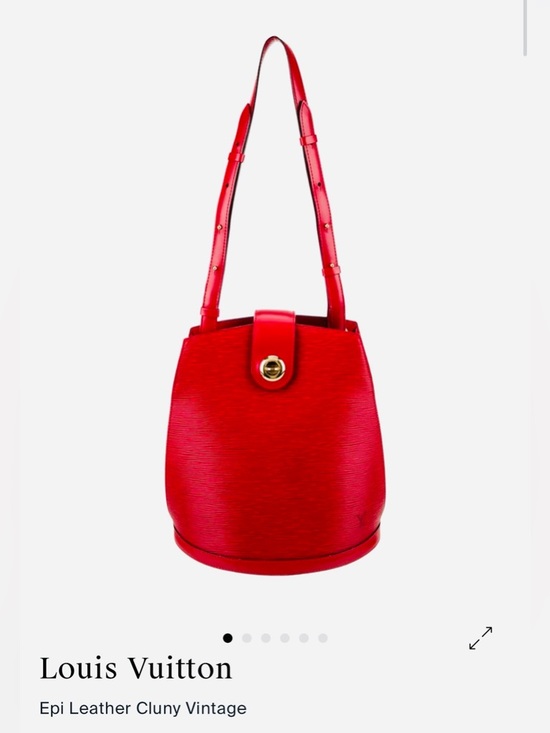 Louis Vuitton Handbags - Louis Vuitton Red Cluny Epi Leather Bucket Shoulder Bag